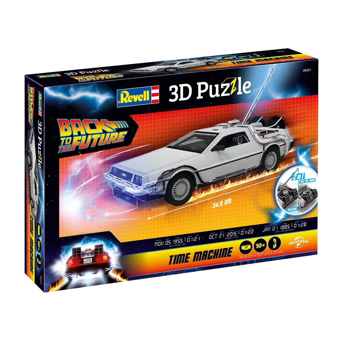 Puzzle 3D Coche De Lorean Regreso al Futuro Revell 9