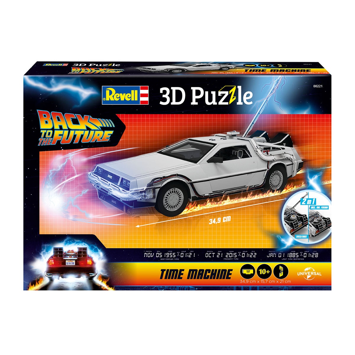 Puzzle 3D Coche De Lorean Regreso al Futuro Revell 10