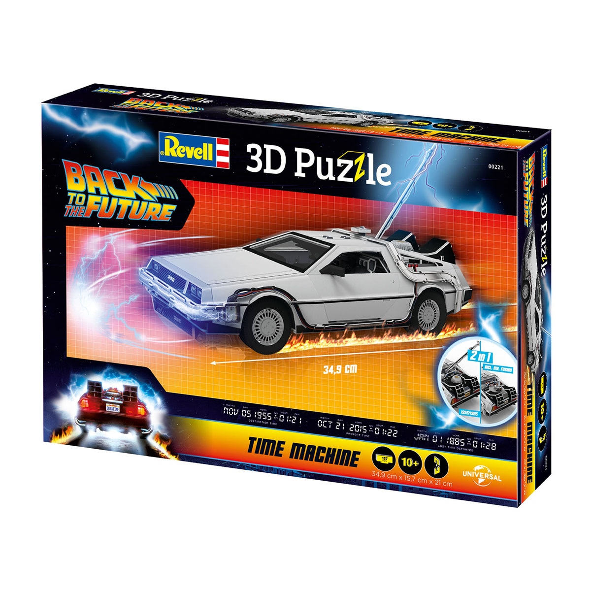 Puzzle 3D Coche De Lorean Regreso al Futuro Revell 11