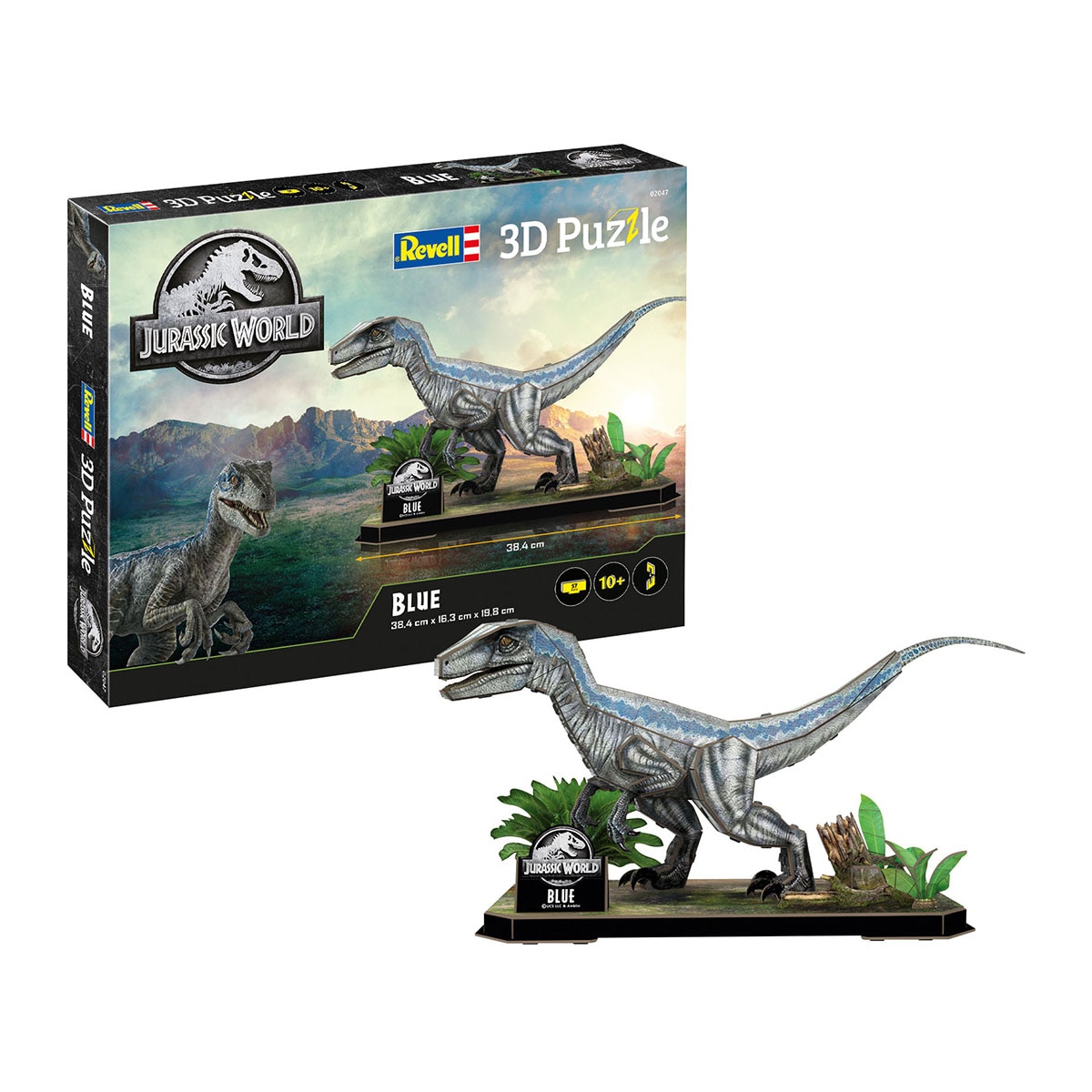 Revell - Puzzle 3D Dinosaurio Rebirth-Blue Jurassic World Revell