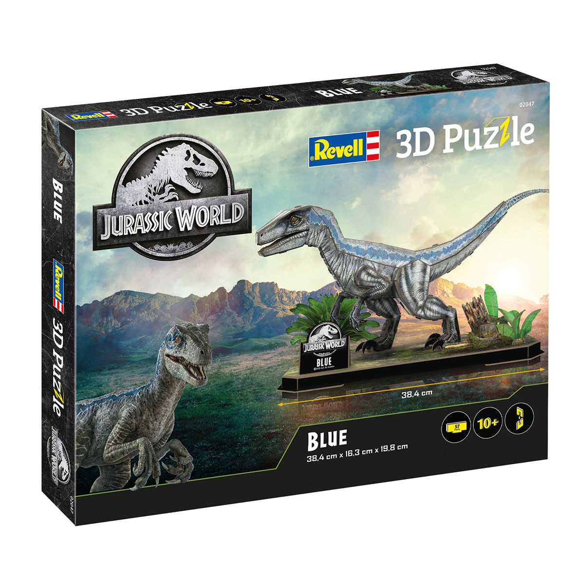 Puzzle 3D Dinosaurio Rebirth-Blue Jurassic World Revell 2