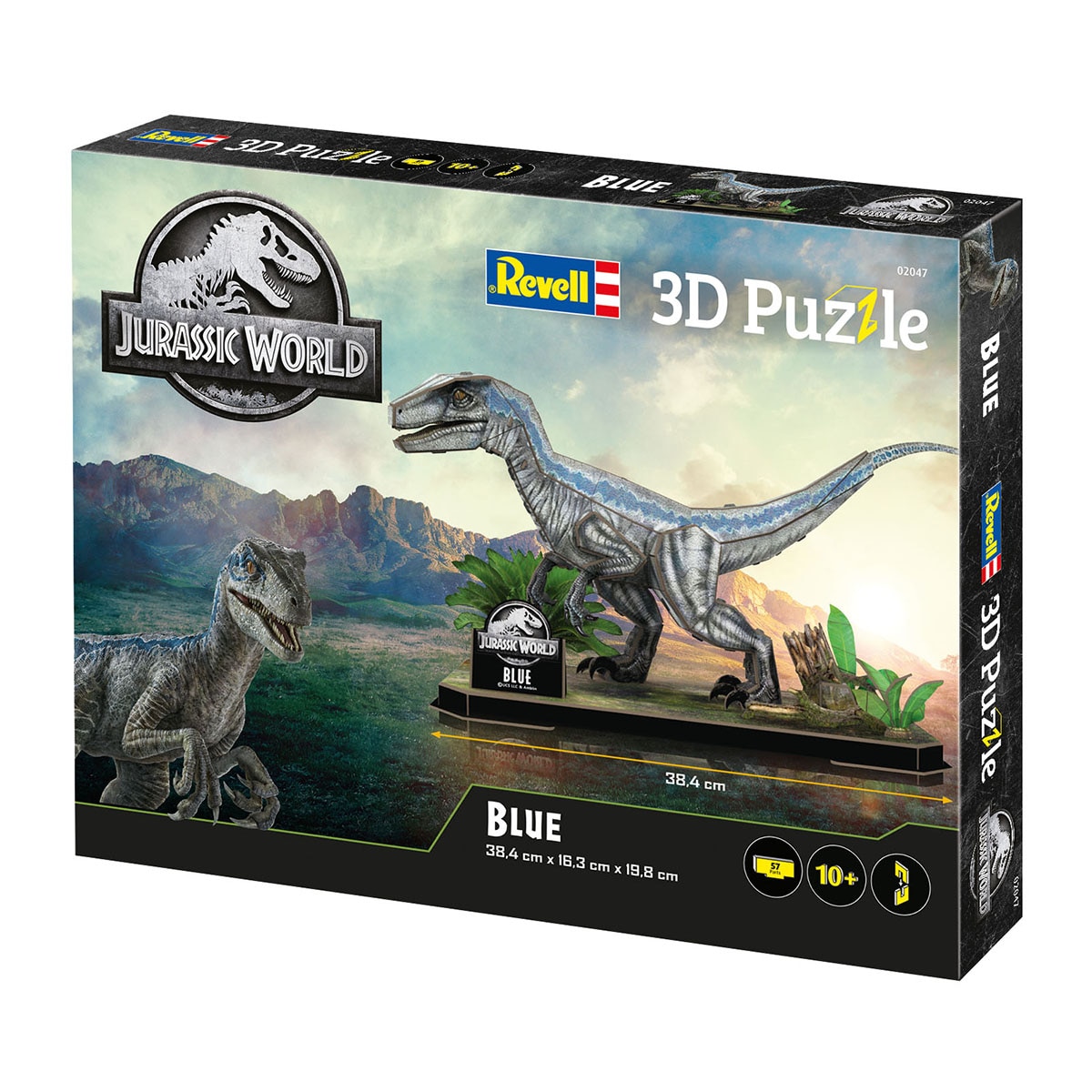Puzzle 3D Dinosaurio Rebirth-Blue Jurassic World Revell 4