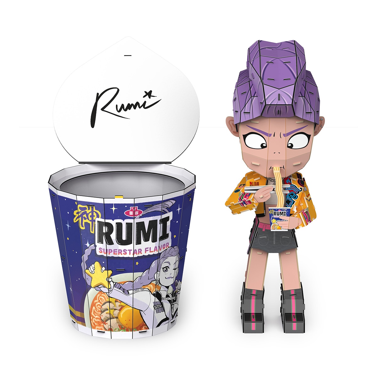 Puzzle 4D K-Pop Rumi Ramen Cup K-Pop Demon Hunter Spin Master 2