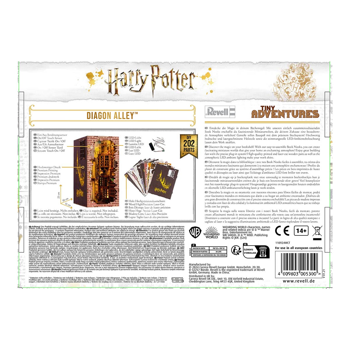 Sujeta libros con luz para montar Diagon Alley Harry Potter Revell 16