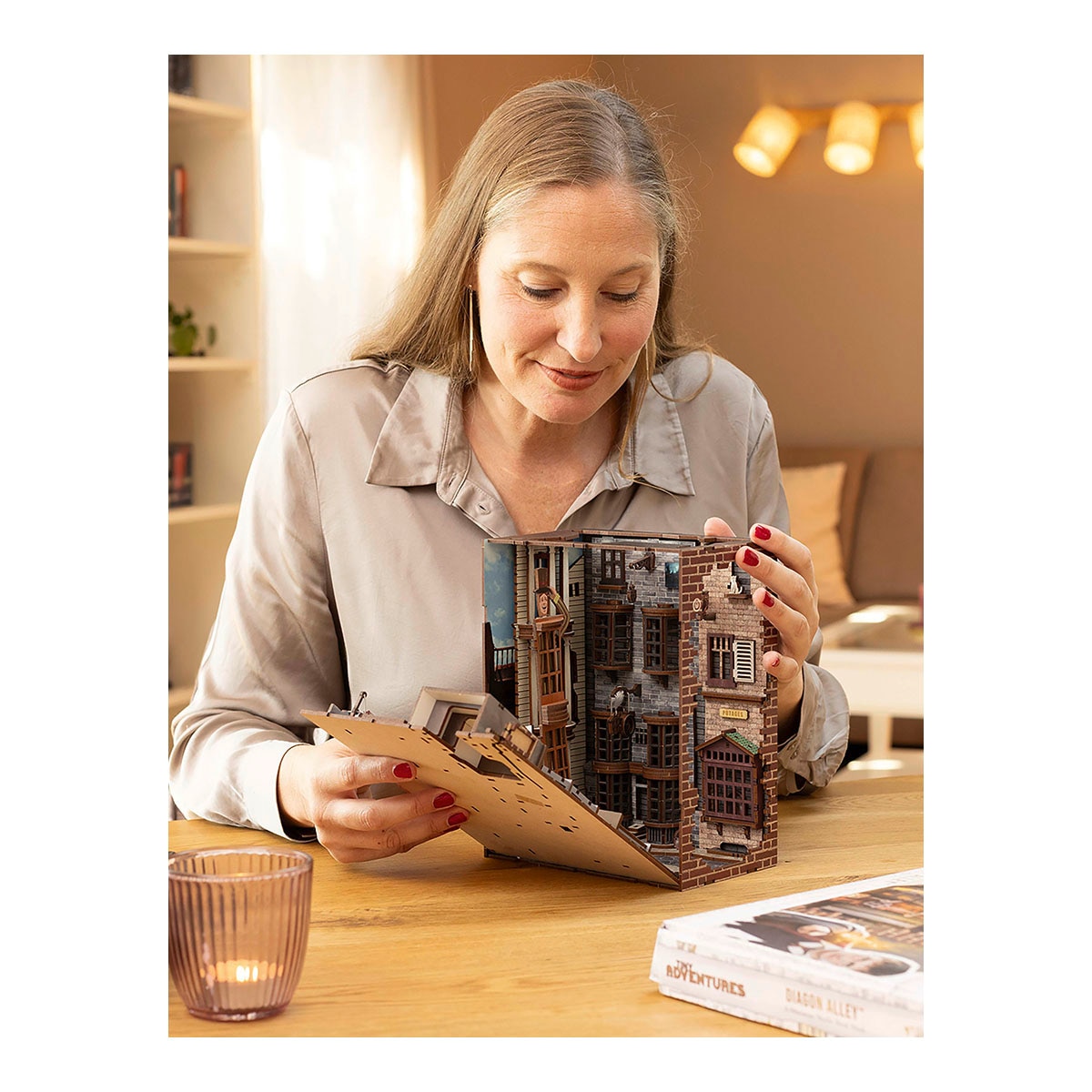 Sujeta libros con luz para montar Diagon Alley Harry Potter Revell 20