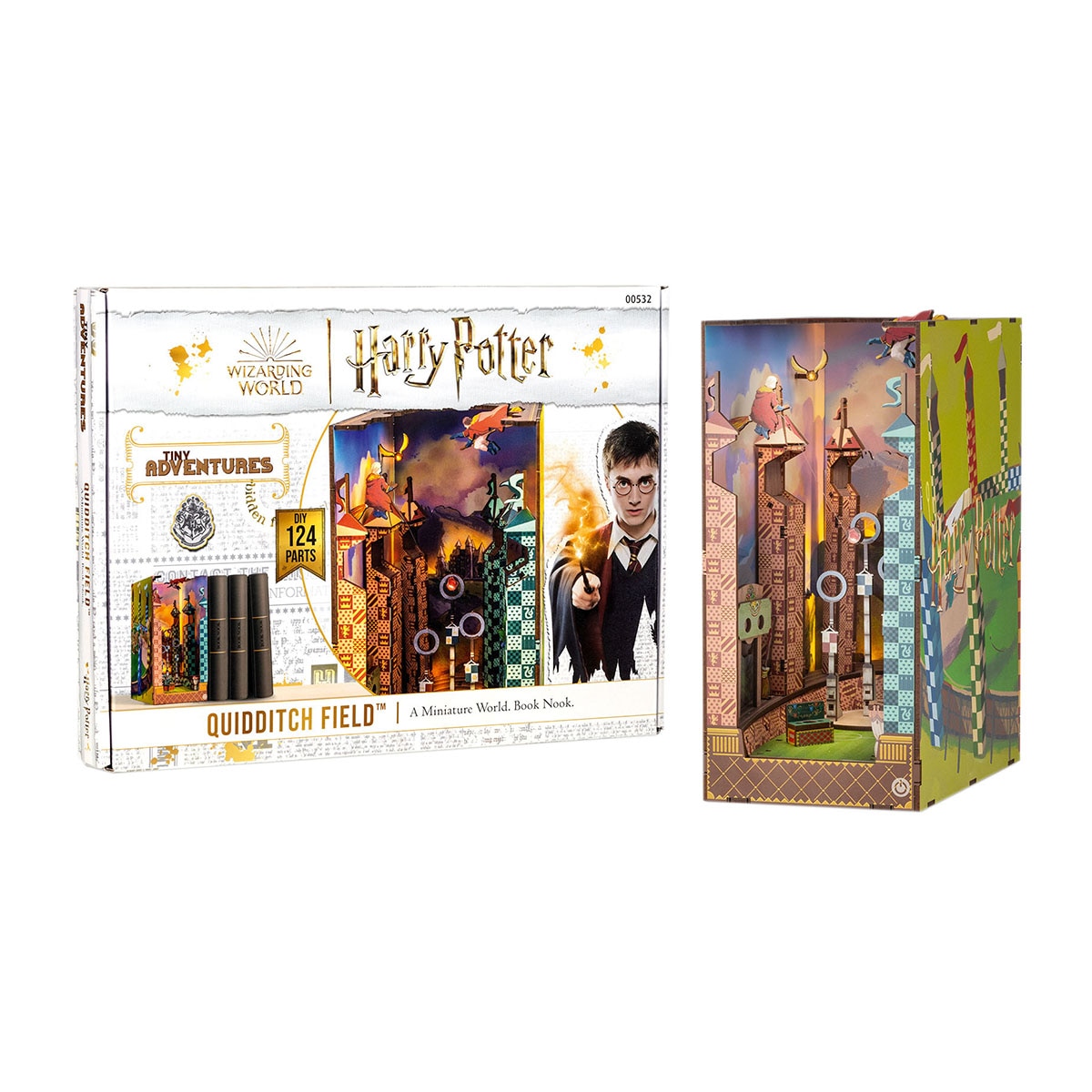 Revell – Sujeta libros con luz para montar Quidditch Field Harry Potter Revell.