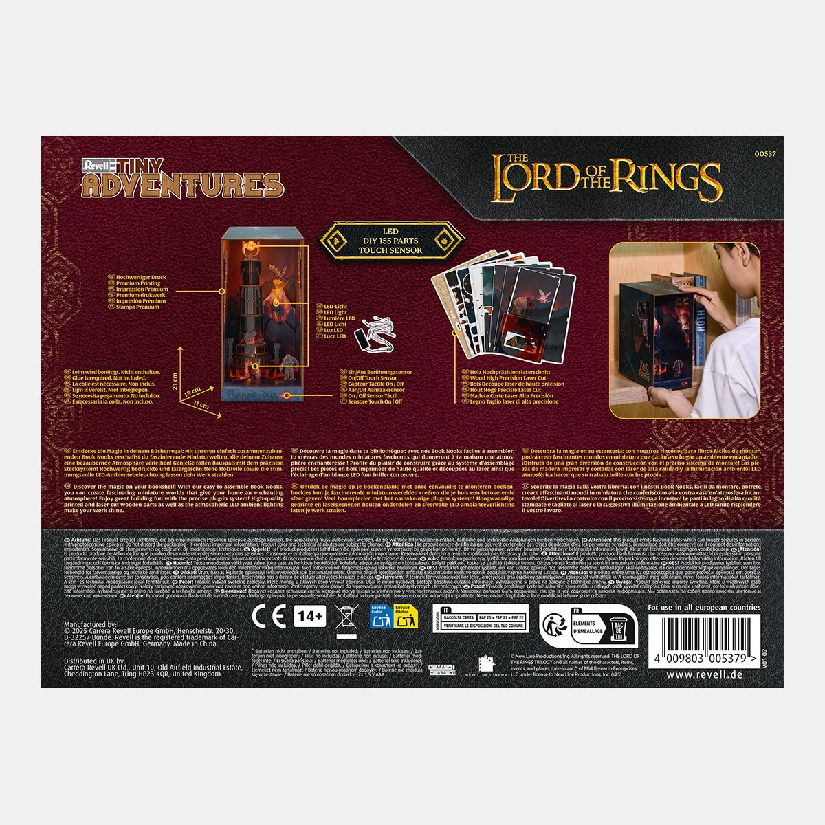 Sujeta libros con luz para montar Barad-Dûr Lord of the Rings