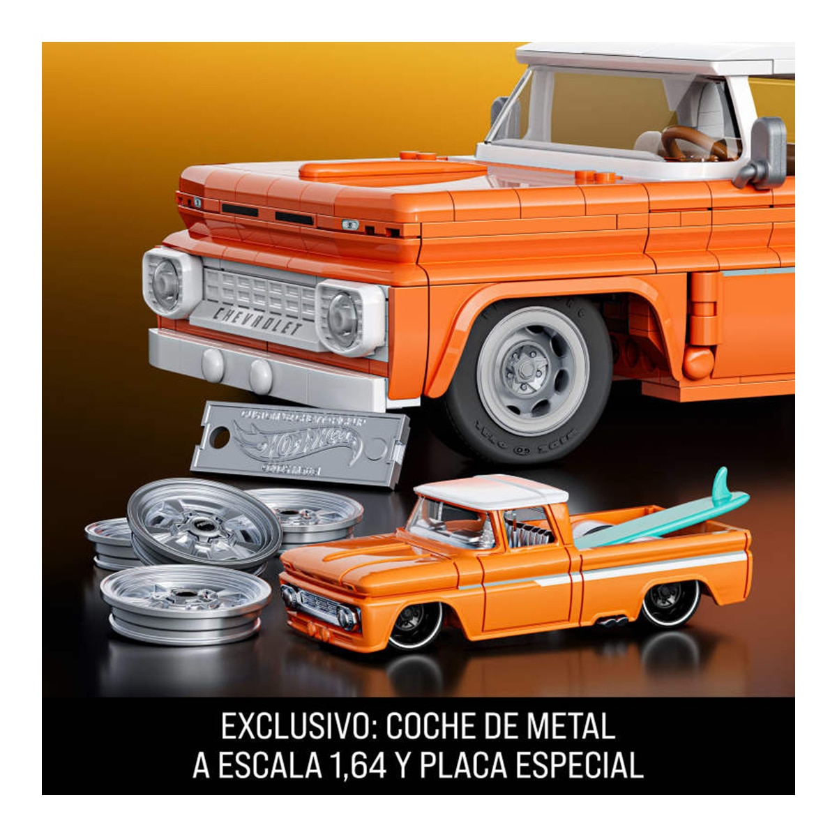Mattel Brick Shop Hot Wheels Carrinha Custom 62 Chevy com 858 peças 5