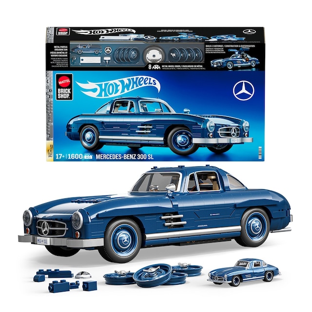 Imagen 0 de Coche de bloques de construcción Mercedes-Benz 300 SL Hot Wheels Mega