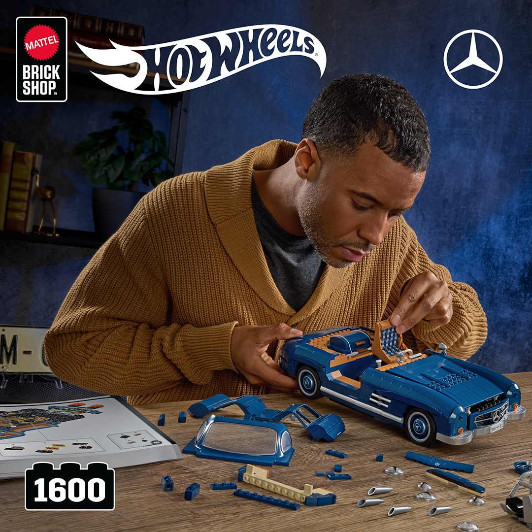 Coche de bloques de construcción Mercedes-Benz 300 SL Hot Wheels