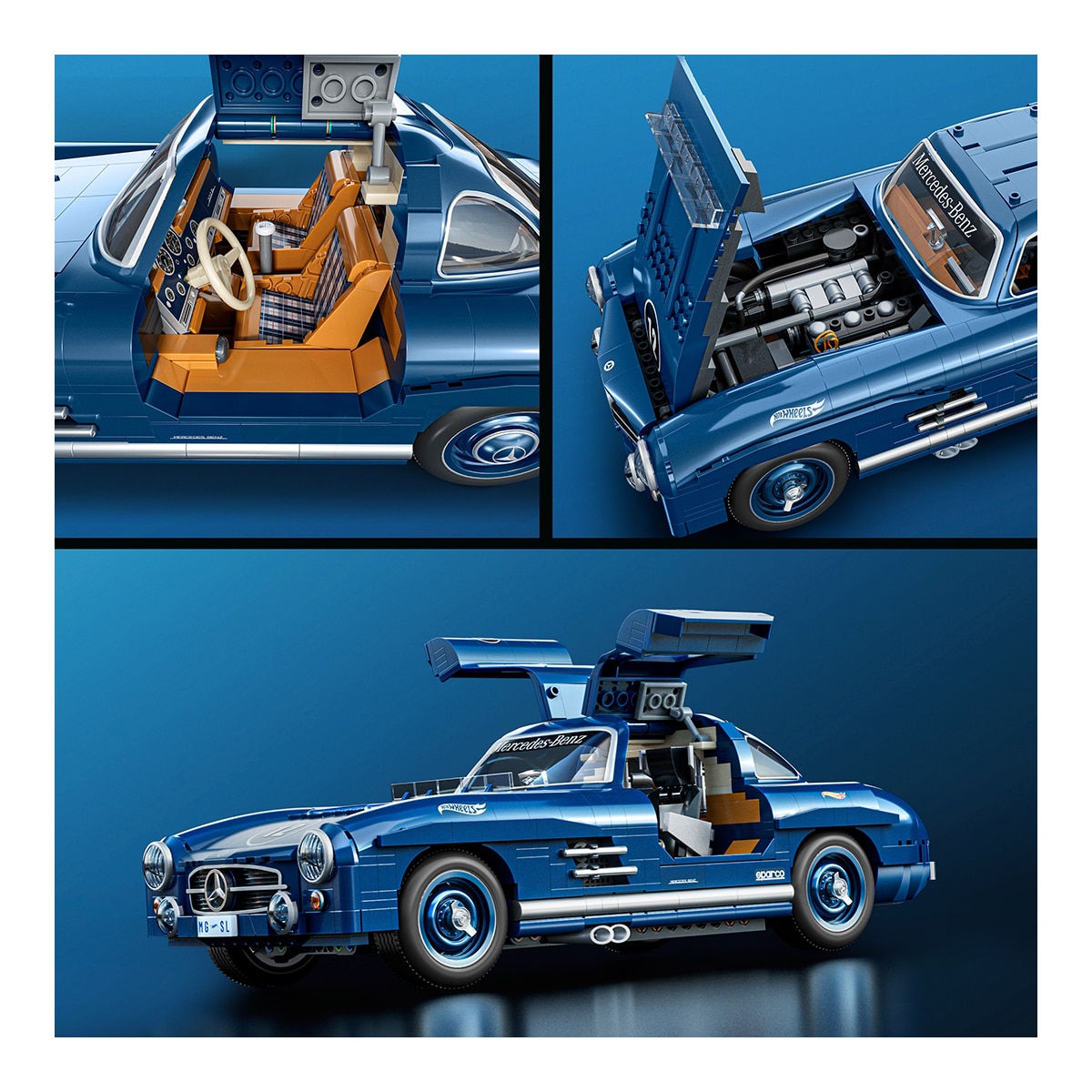 Coche de bloques de construcción Mercedes-Benz 300 SL Hot Wheels