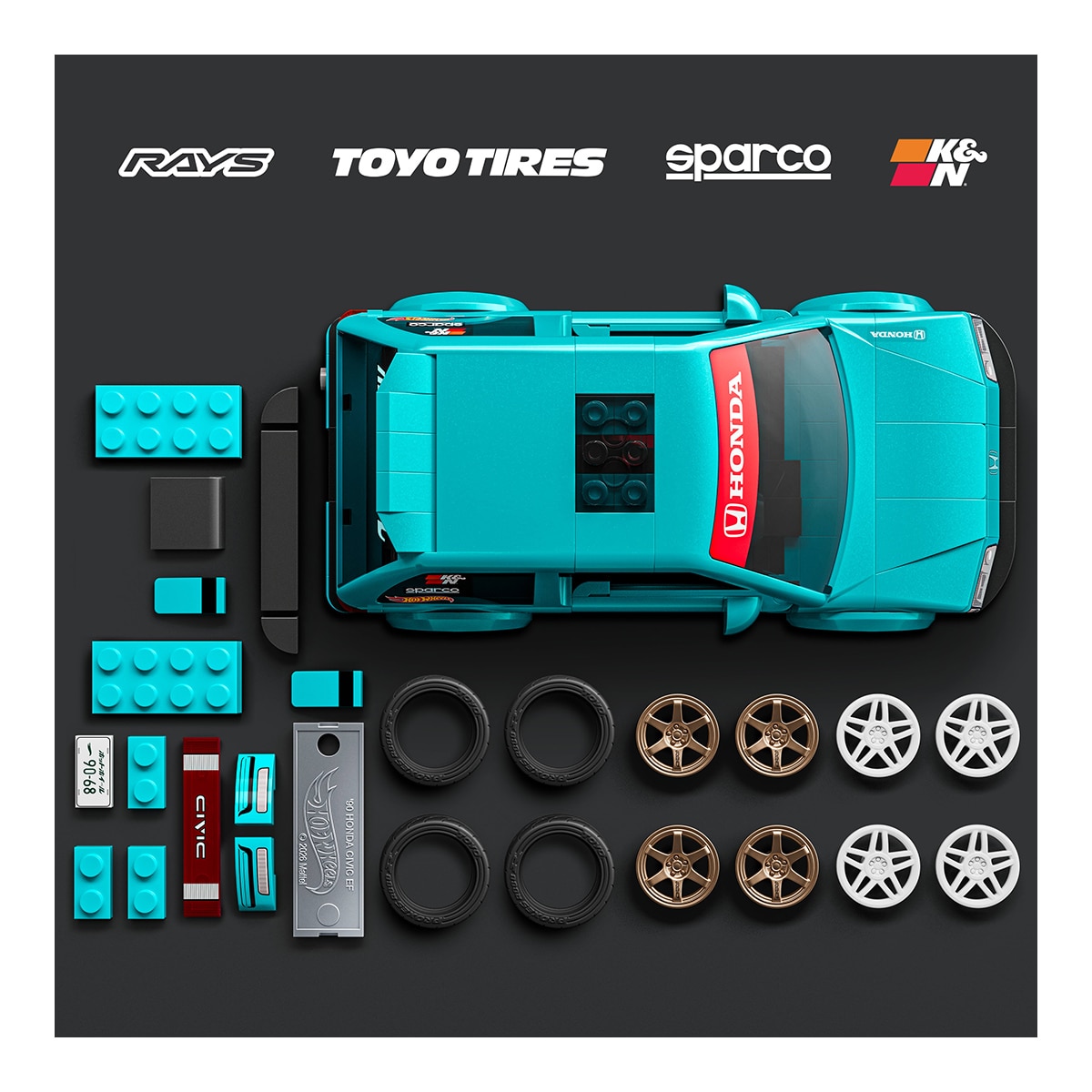 Carro Hot Wheels Speed Custom '90 Honda Civic EF 4