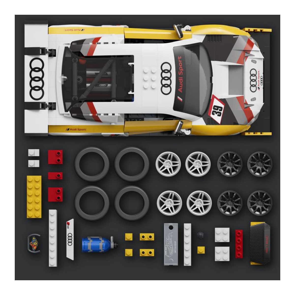 Coche escala 1:16 Audi Mattel Brick Shop Élite 4