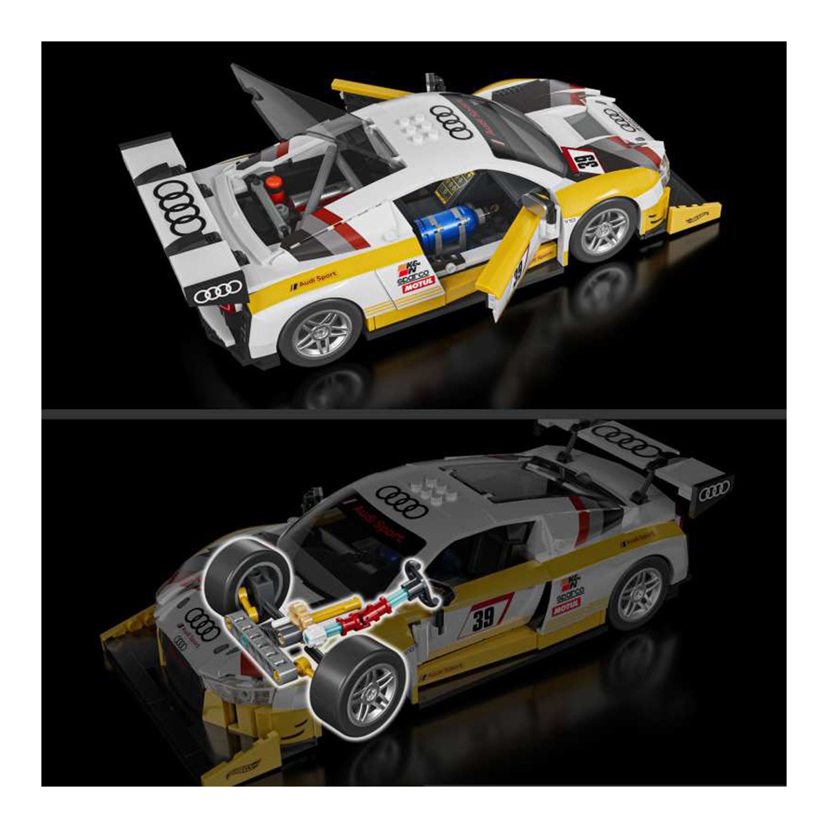 Coche escala 1:16 Audi Mattel Brick Shop Élite 6