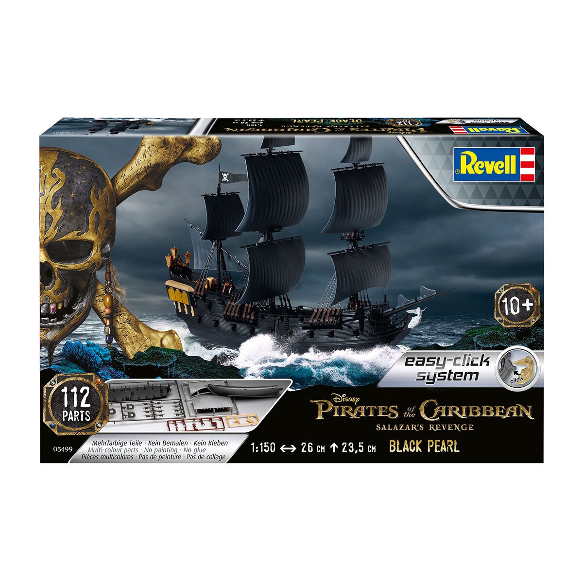 Revell – Kit de montaje a presión Black Pearl Piratas del Caribe Revell.