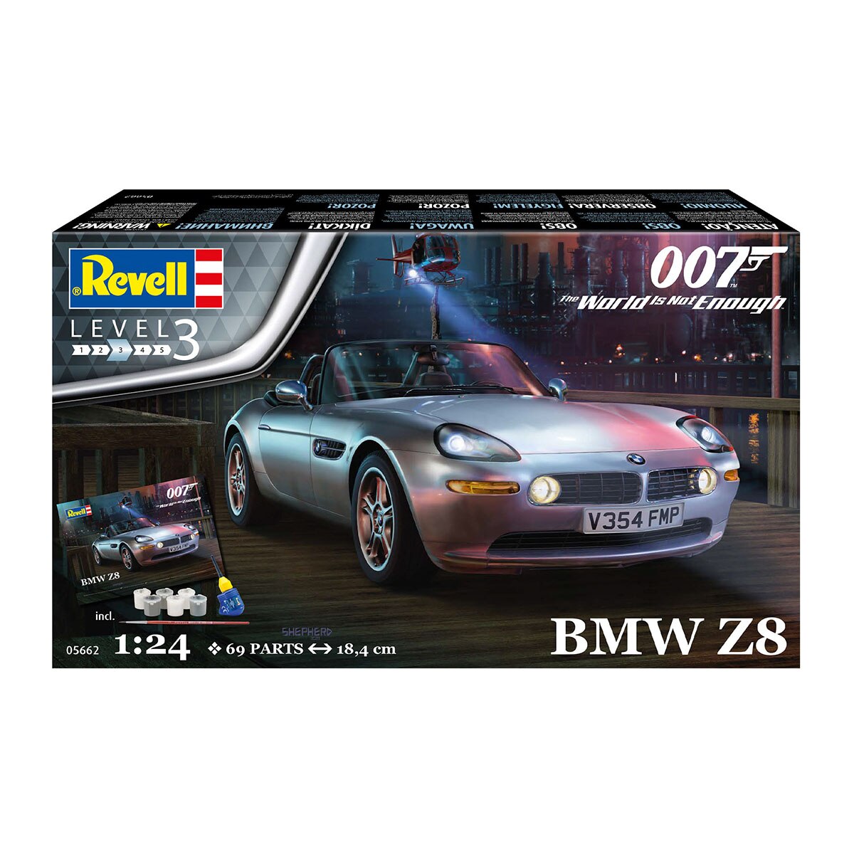 Revell – Maqueta James Bond BMW Z8 con accesorios básicos Revell.