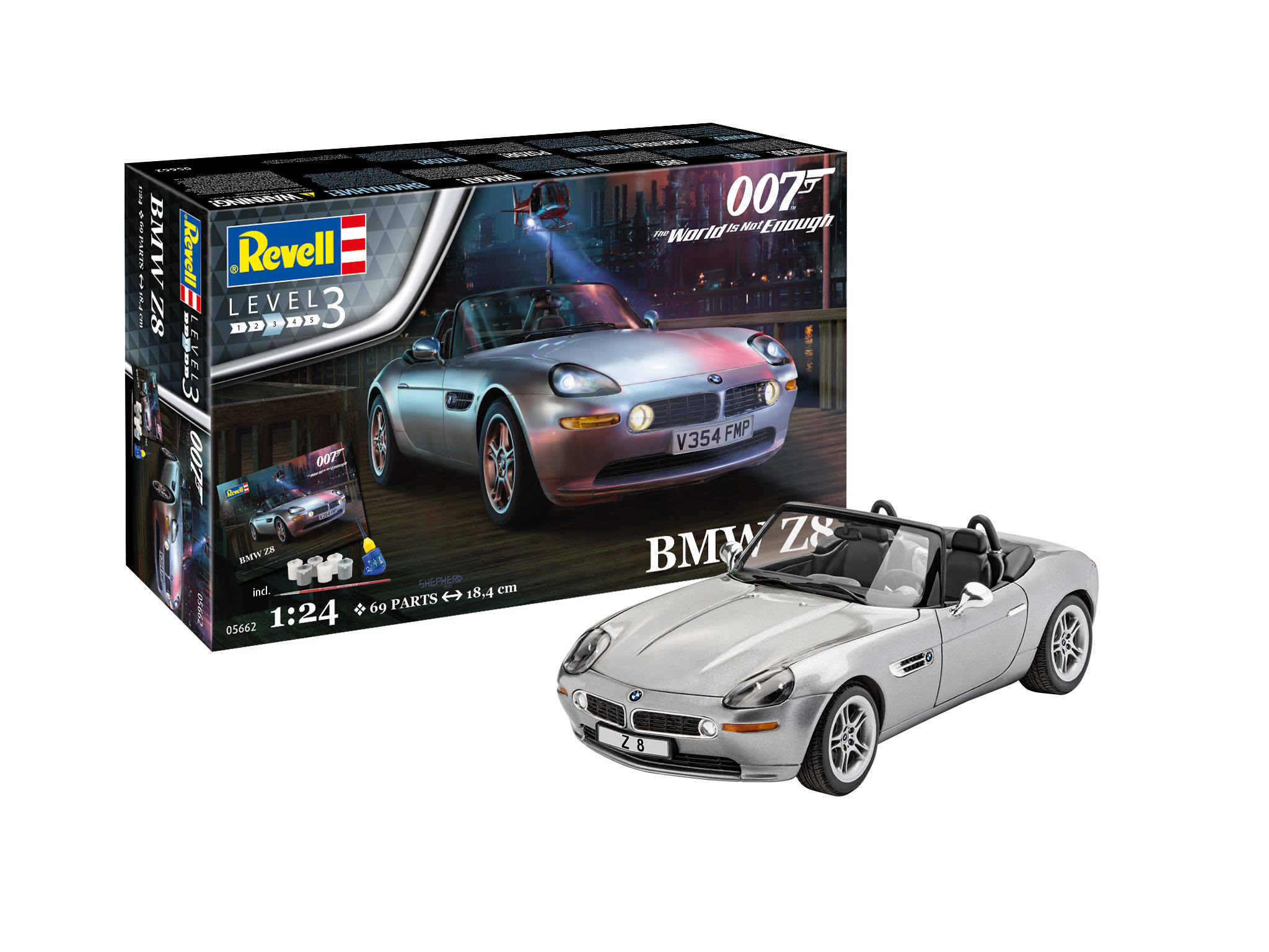 Maqueta James Bond BMW Z8 con accesorios básicos Revell 3