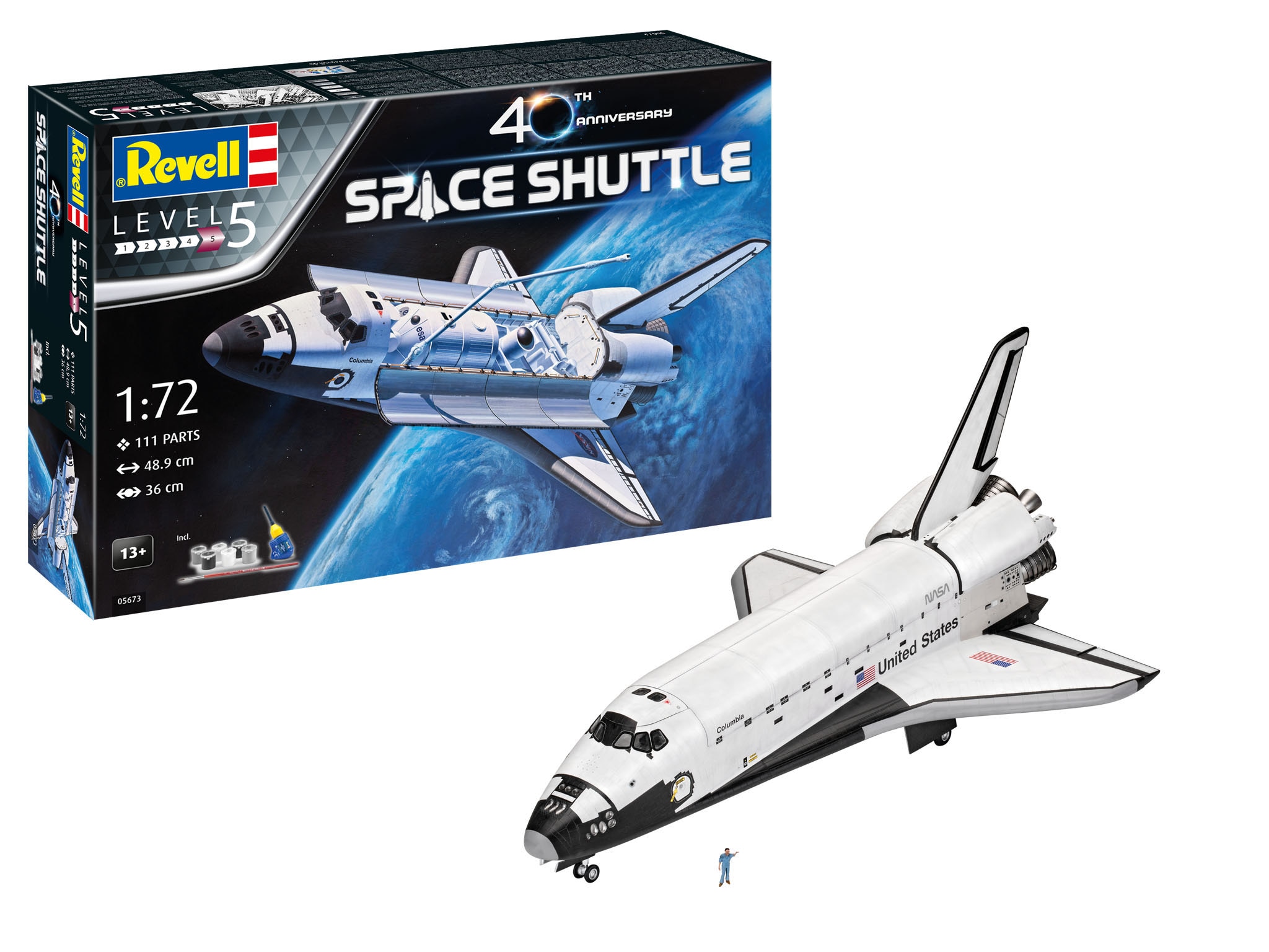Maqueta Transbordador Espacial 40º Aniversario con accesorios básicos Revell 3