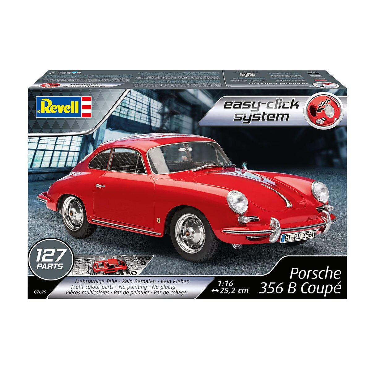 Revell – Kit de montaje a presión Porsche 356 B Coupé easy click Revell.