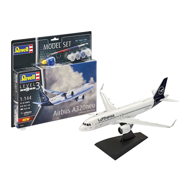 Imagen 0 de Maqueta Airbus A320neo Lufthansa New Livery con accesorios básicos Revell