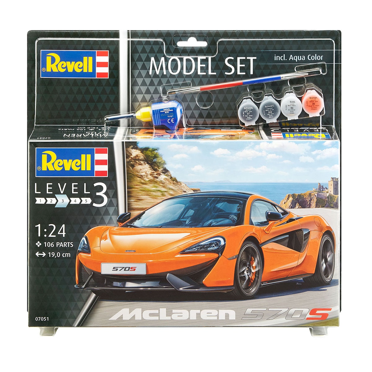 Revell – Maqueta McLaren 570S con accesorios básicos Revell.