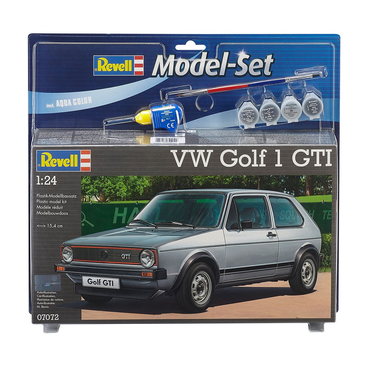 Revell – Maqueta VolksWagen Golf 1 GTI con accesorios básicos Revell.
