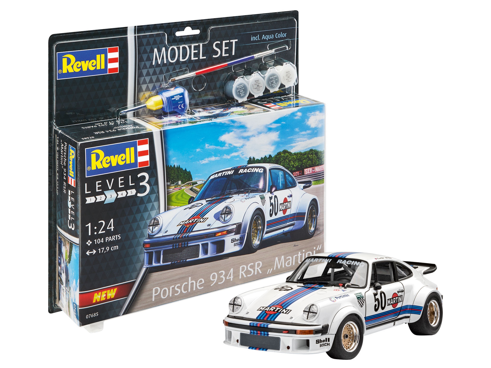 Maqueta Porsche 934 RSR Martini Racing con accesorios básicos Revell 2