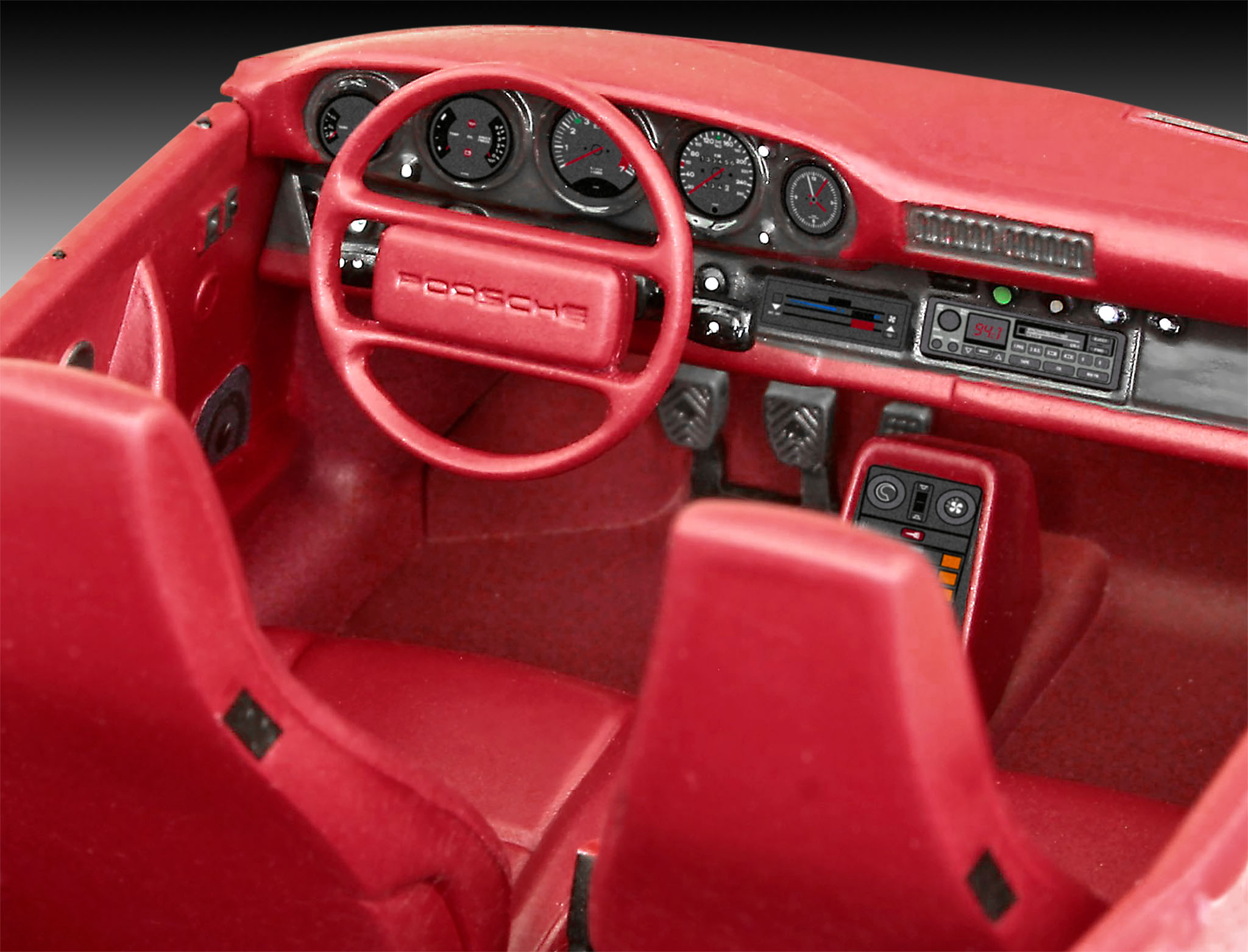 Imagen 7 de Maqueta Set Porsche 911 Carrera 3.2 Coupé G-Model con accesorios básicos Revell