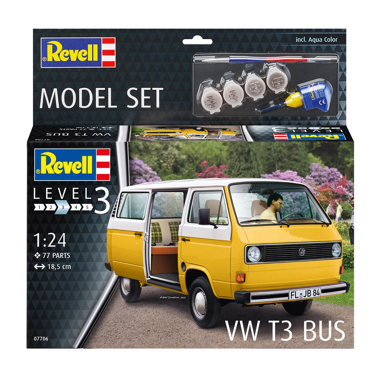 Revell – Maqueta VolksWagen T3 Bus con accesorios básicos Revell.