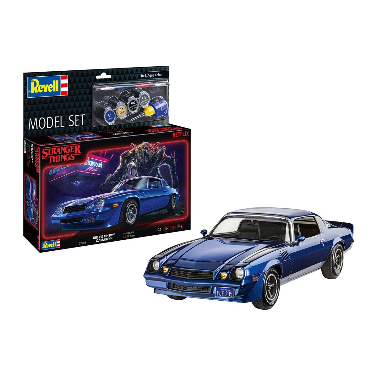 Revell 07728 - Kit Maquette 1/24 Chevrolet Camaro Z-28 Stranger Things De Billy, Neuf