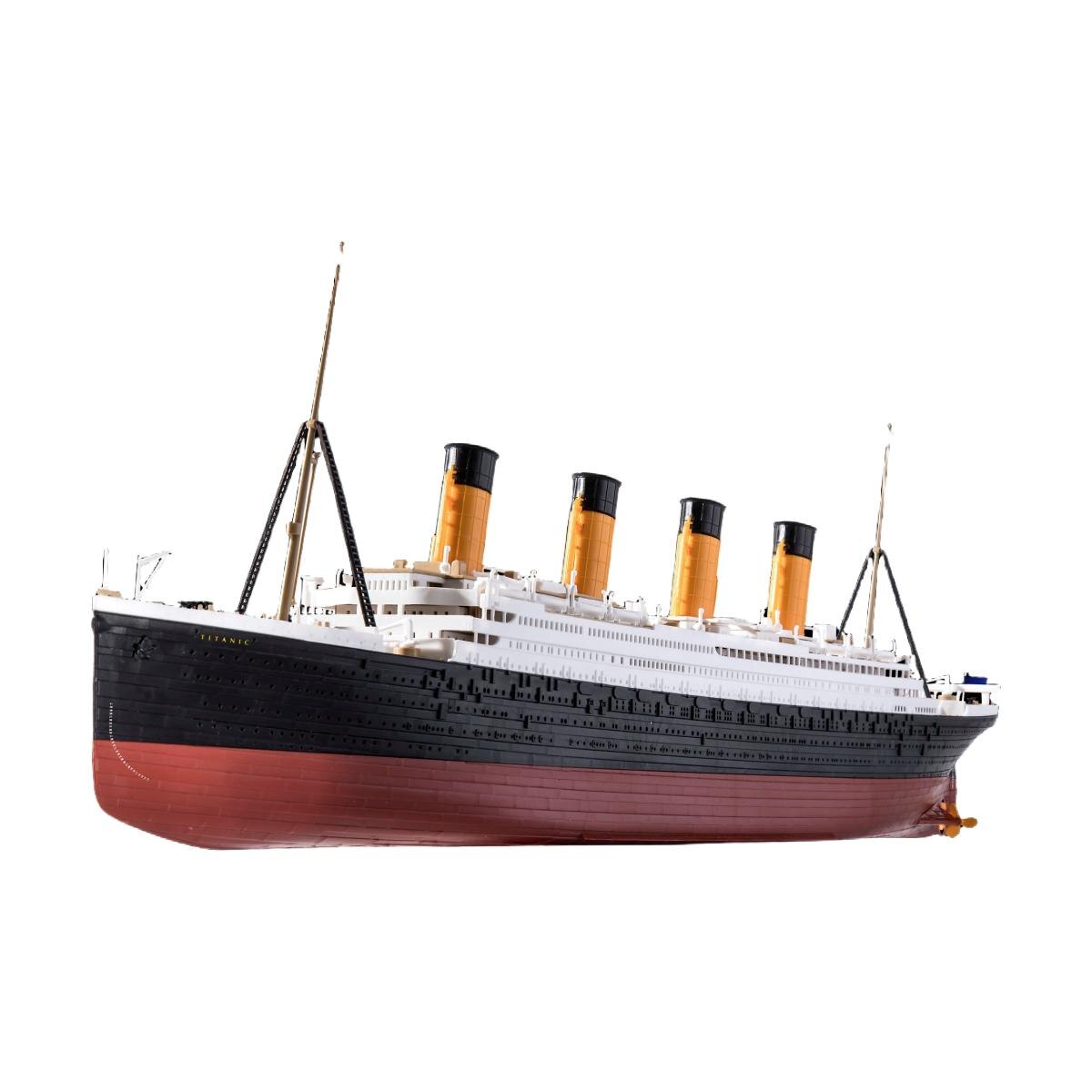 Imagen 8 de Maqueta de montaje a presión Sistema Click System prepintada escala 1:600 con 156 piezas,adhesivos y peana R.M.S.Titanic Revell