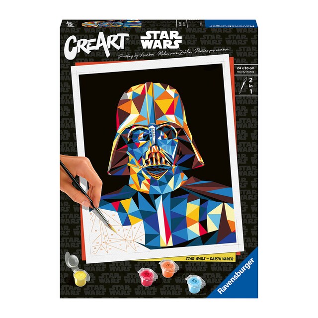 Juego Pintar Por Números Para Adultos Creart Serie Trend C Polygon Starwars Darth Vader Ravensburger