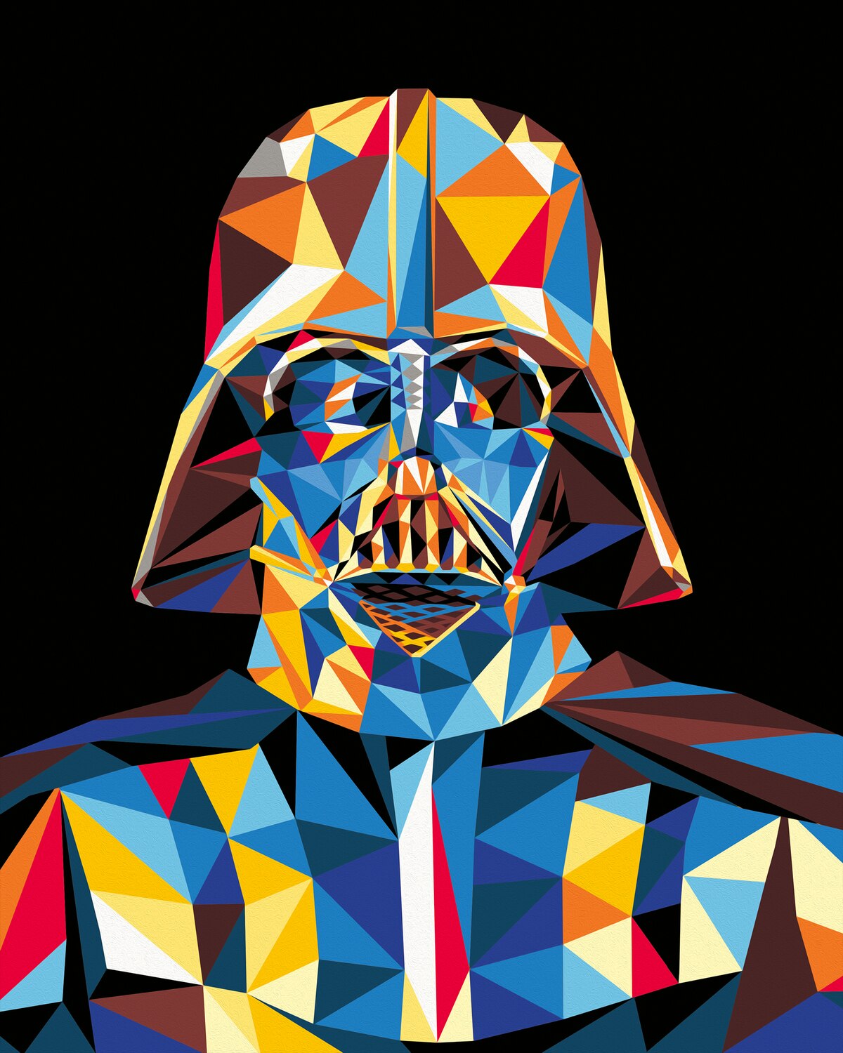 Imagen 2 de Juego Pintar Por Números Para Adultos Creart Serie Trend C Polygon Starwars Darth Vader Ravensburger
