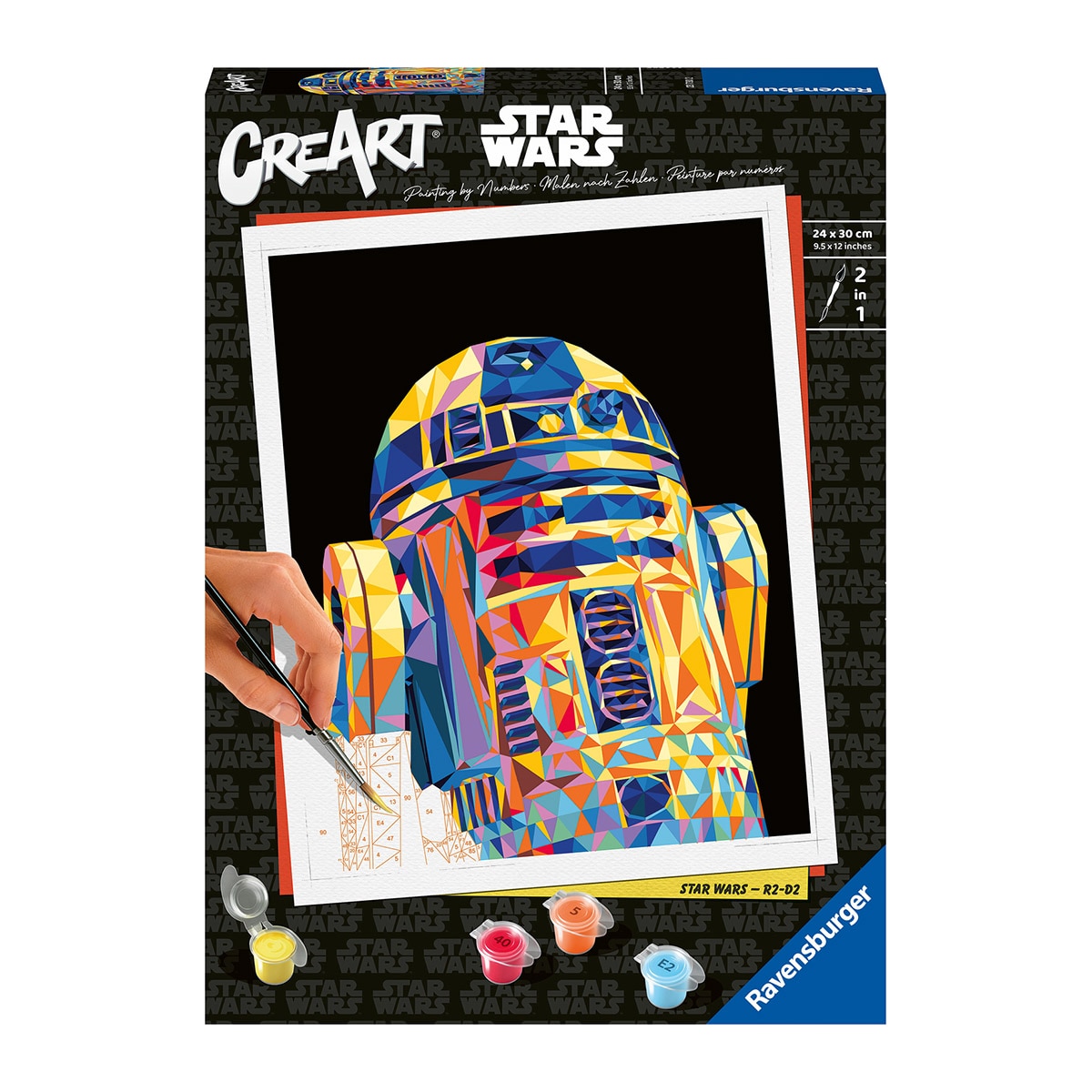 Ravensburger - Juego Pintar Por Números Para Adultos Creart Serie Trend C Polygon Starwars R2 2D Ravensburger.