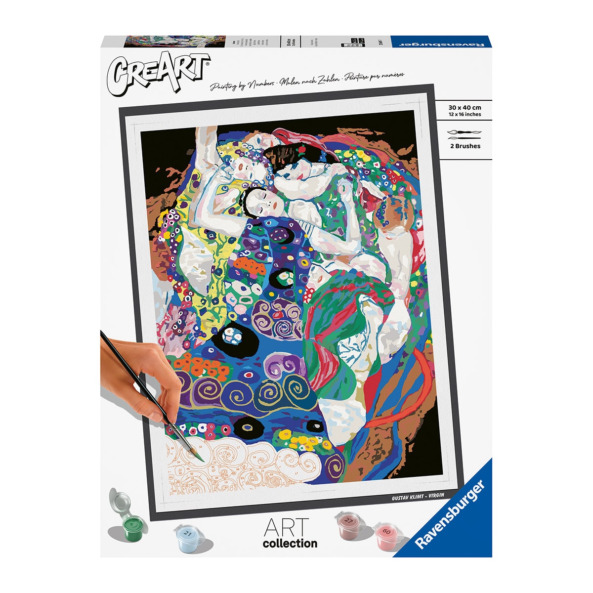 Ravensburger – Juego Pintar Por Números Para Adultos Creart Serie B Art Collection Klimt, La Virgen Ravensburger.