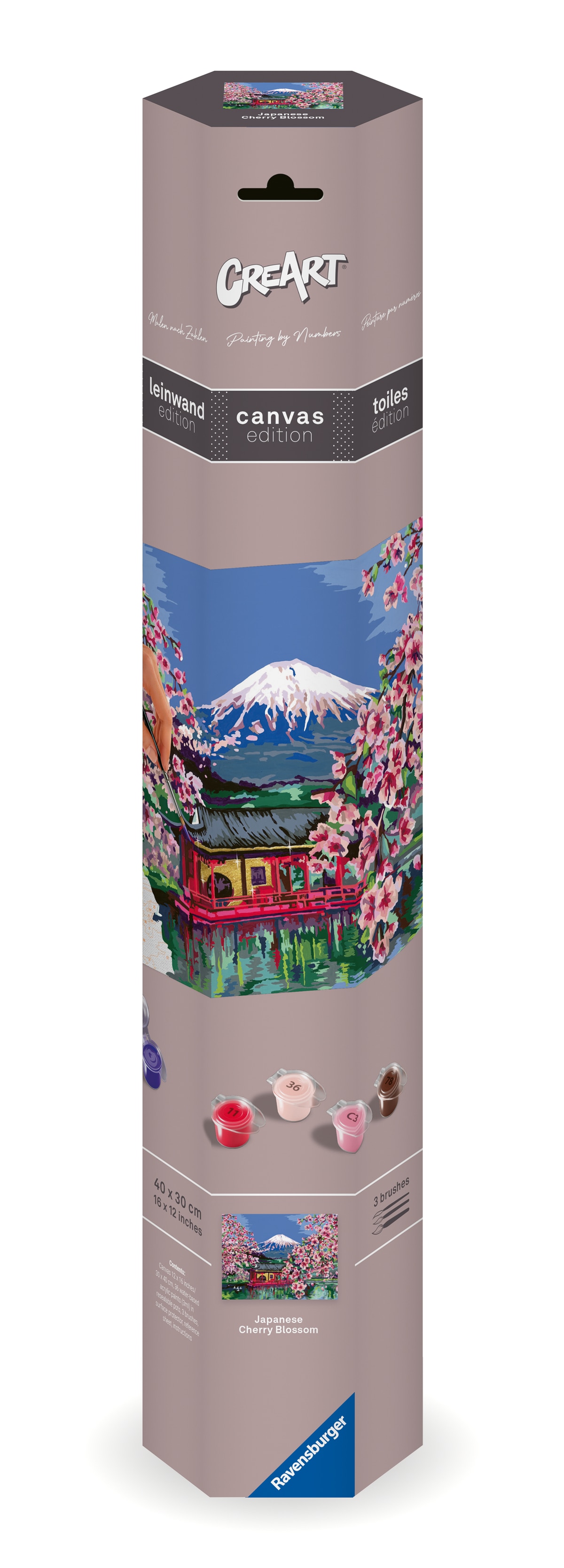 Juego Pintar Por Números Para Adultos Creart Lienzo Serie B Flor De Cerezo Ravensburger 2