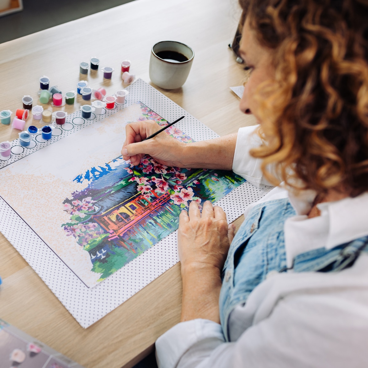 Juego Pintar Por Números Para Adultos Creart Lienzo Serie B Flor De Cerezo Ravensburger 3