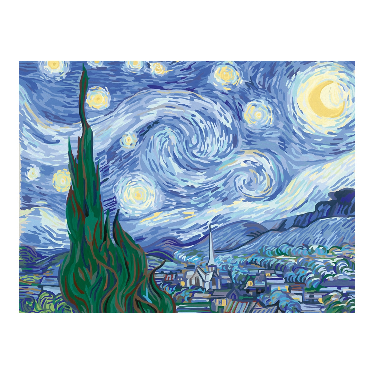 Ravensburger – Juego Pintar Por Números Para Adultos Creart Lienzo Serie B Van Gogh: Noche Estrellada Ravensburger.
