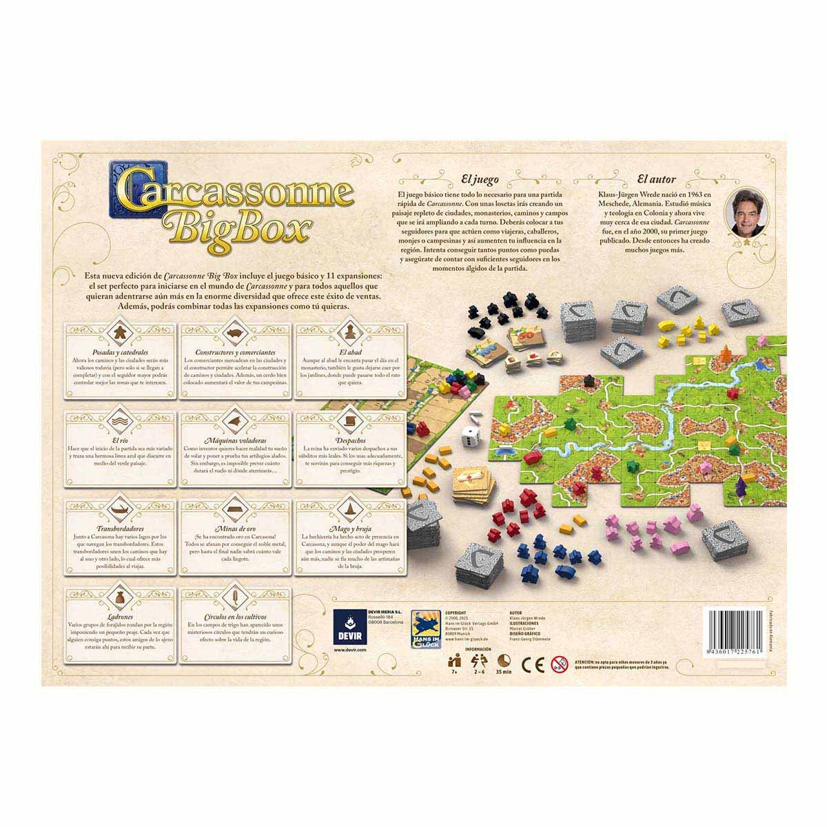 Juego de mesa Carcassonne Big Box Devir 3