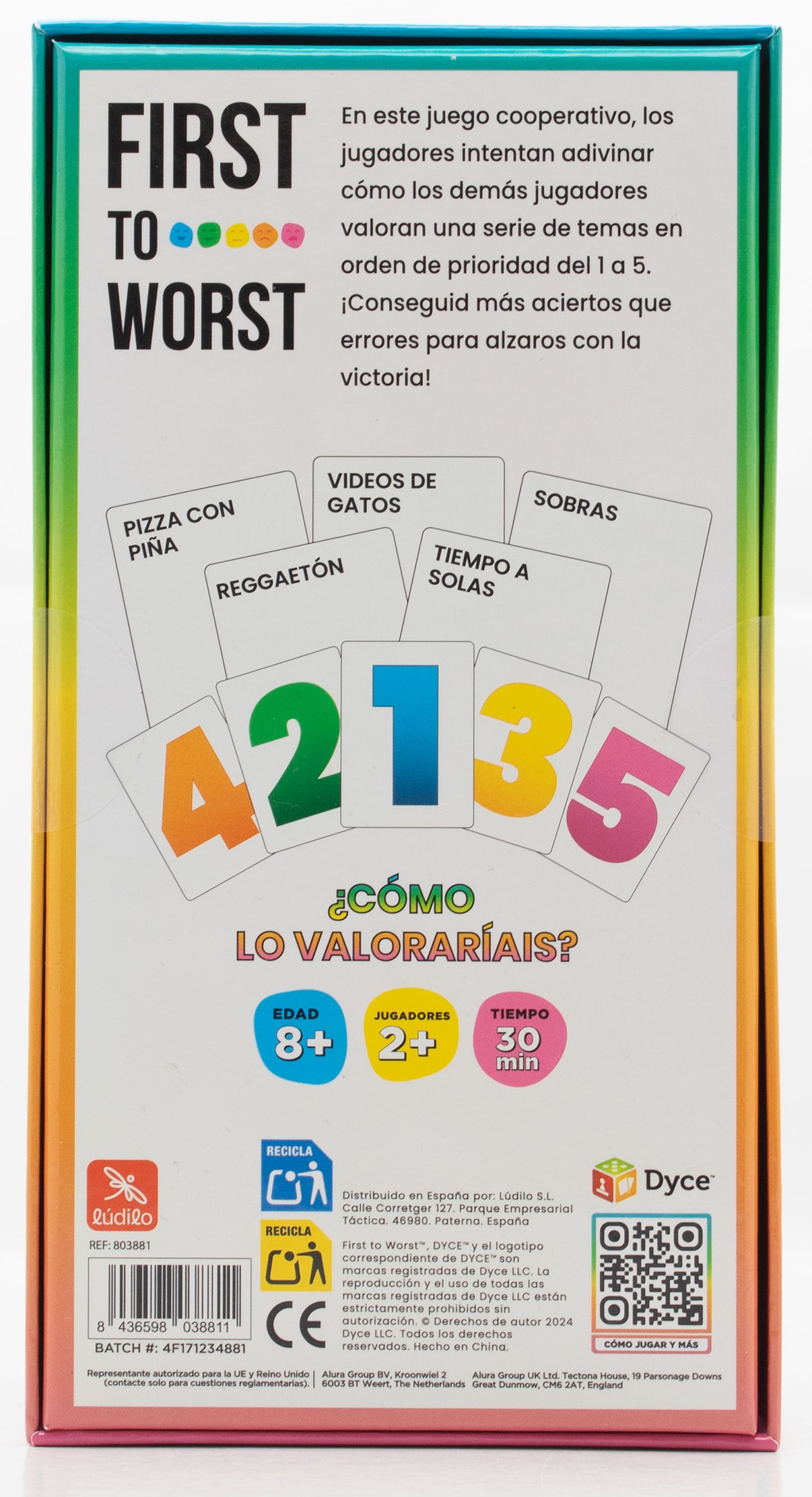 Juego de mesa First to Worst Ludilo 5