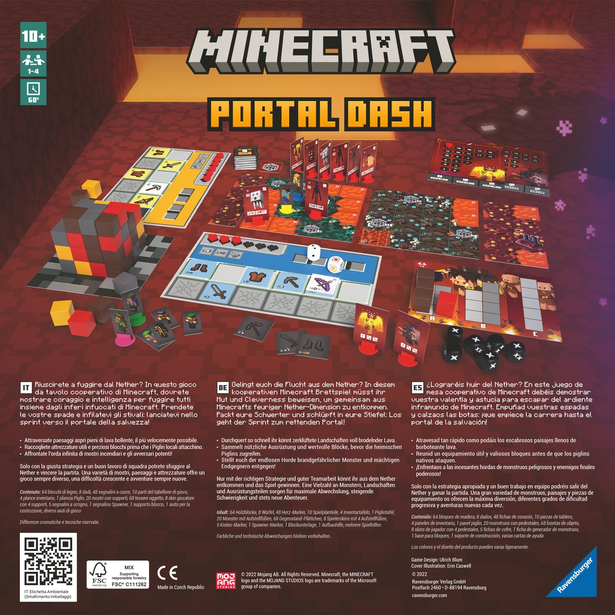 Juego de mesa Minecraft Portal Dash (Ex Magma & Monsters) Ravensburger 3