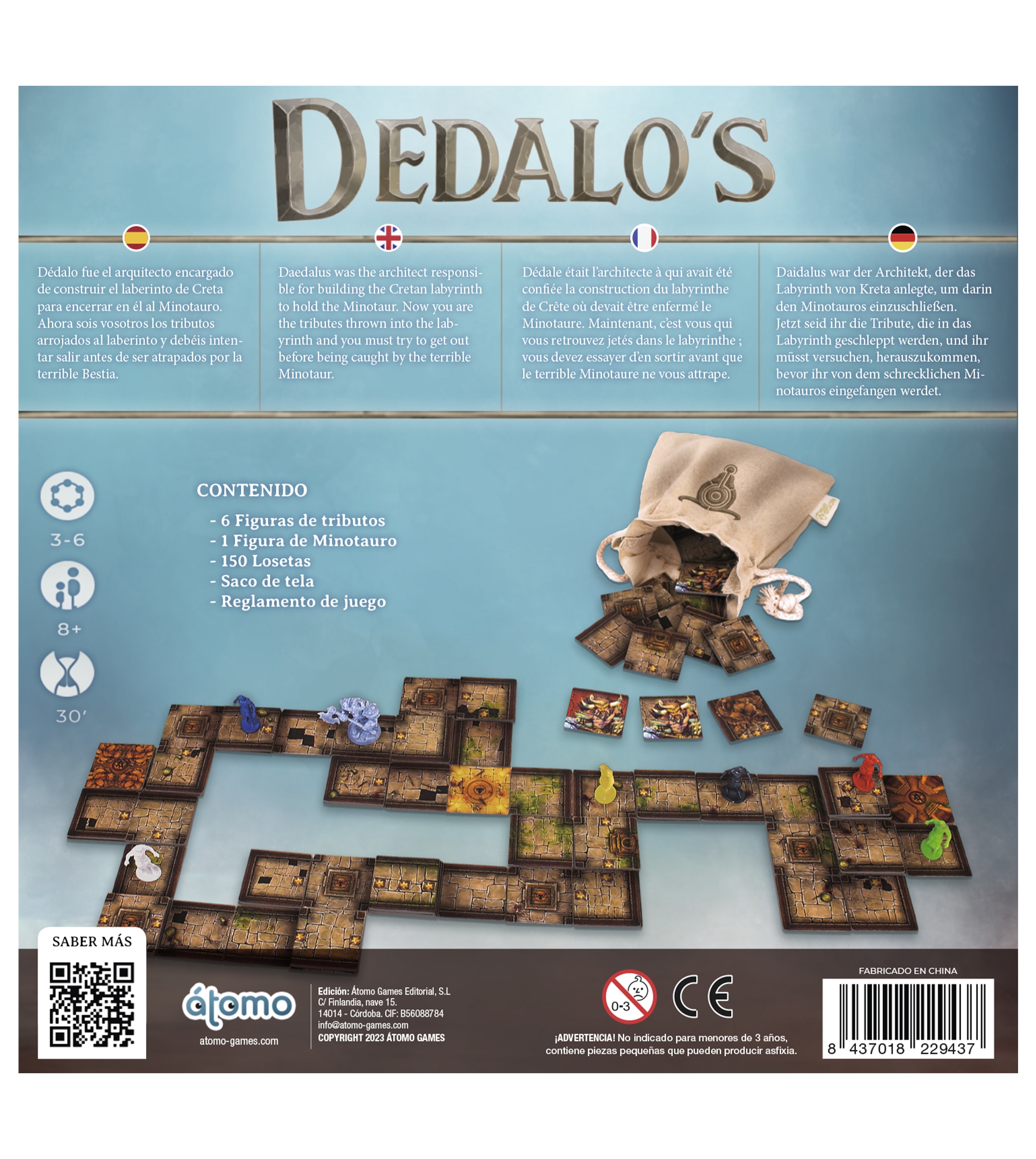 Juego de Mesa Dedalos Gdm Atomo Games 2