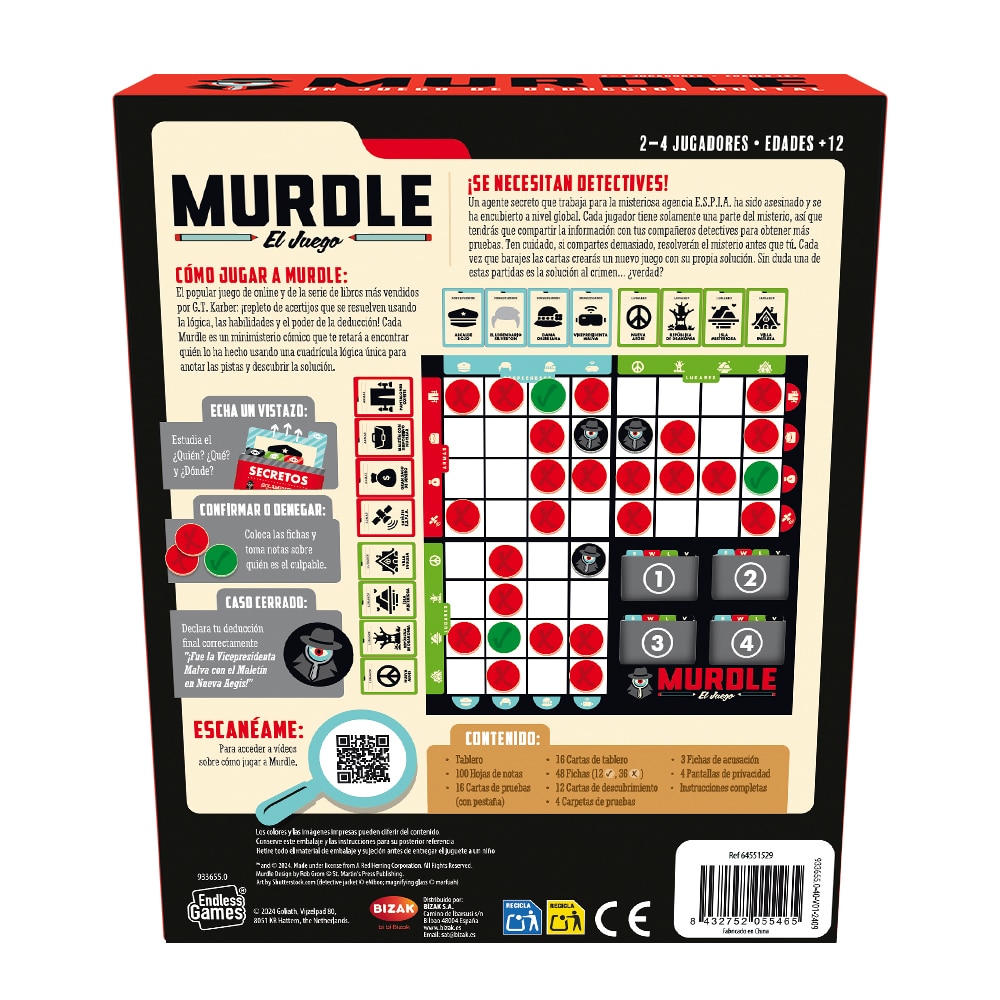 Juego de mesa Murdle Goliath Bizak 4
