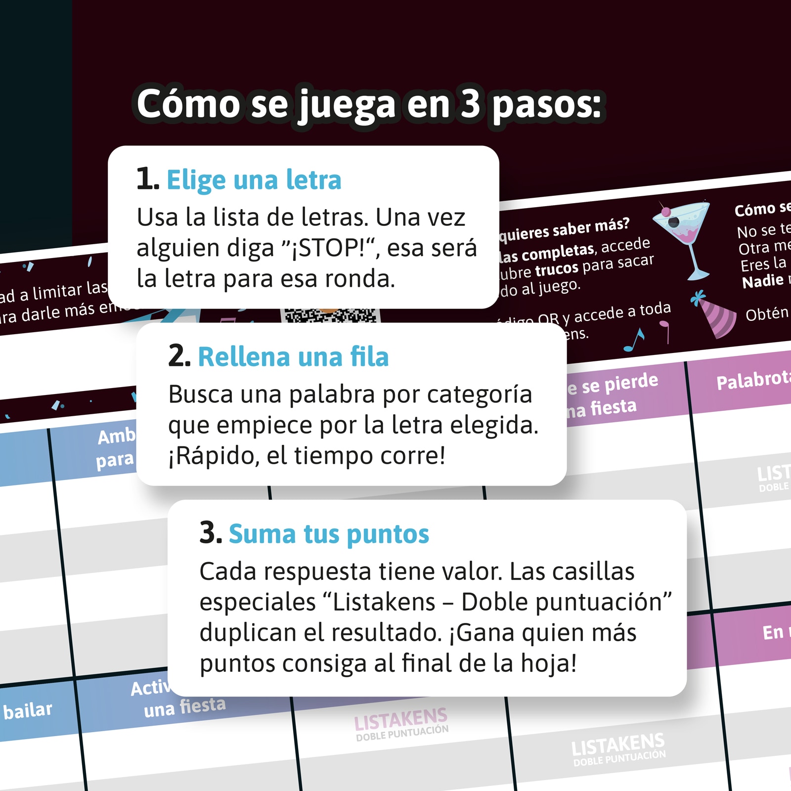 Juego de mesa Listos, Listas Y Listakens Ed. Party Sd Games 4