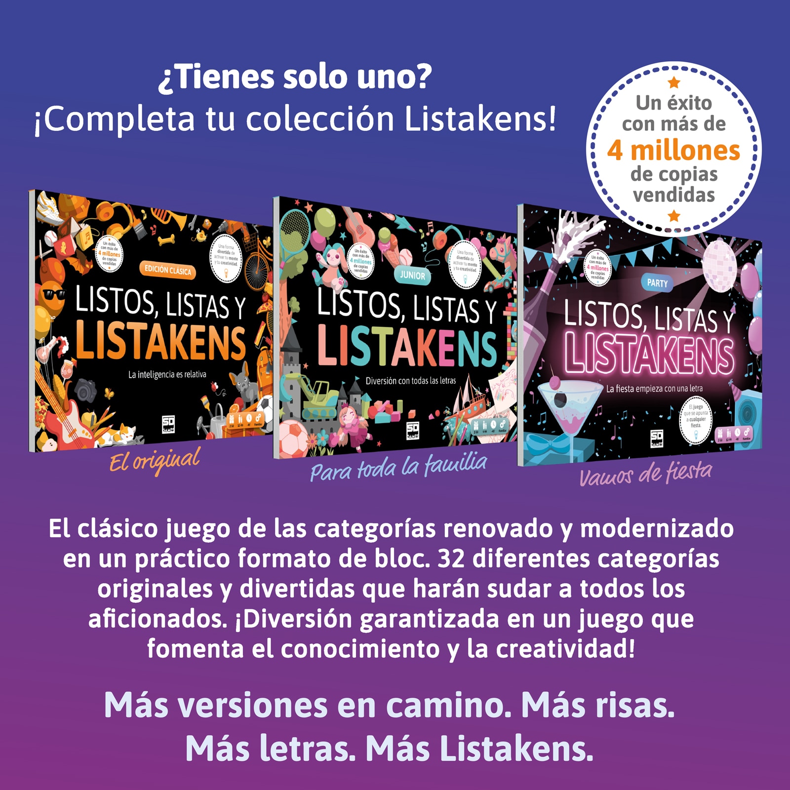 Juego de mesa Listos, Listas Y Listakens Ed. Party Sd Games 7
