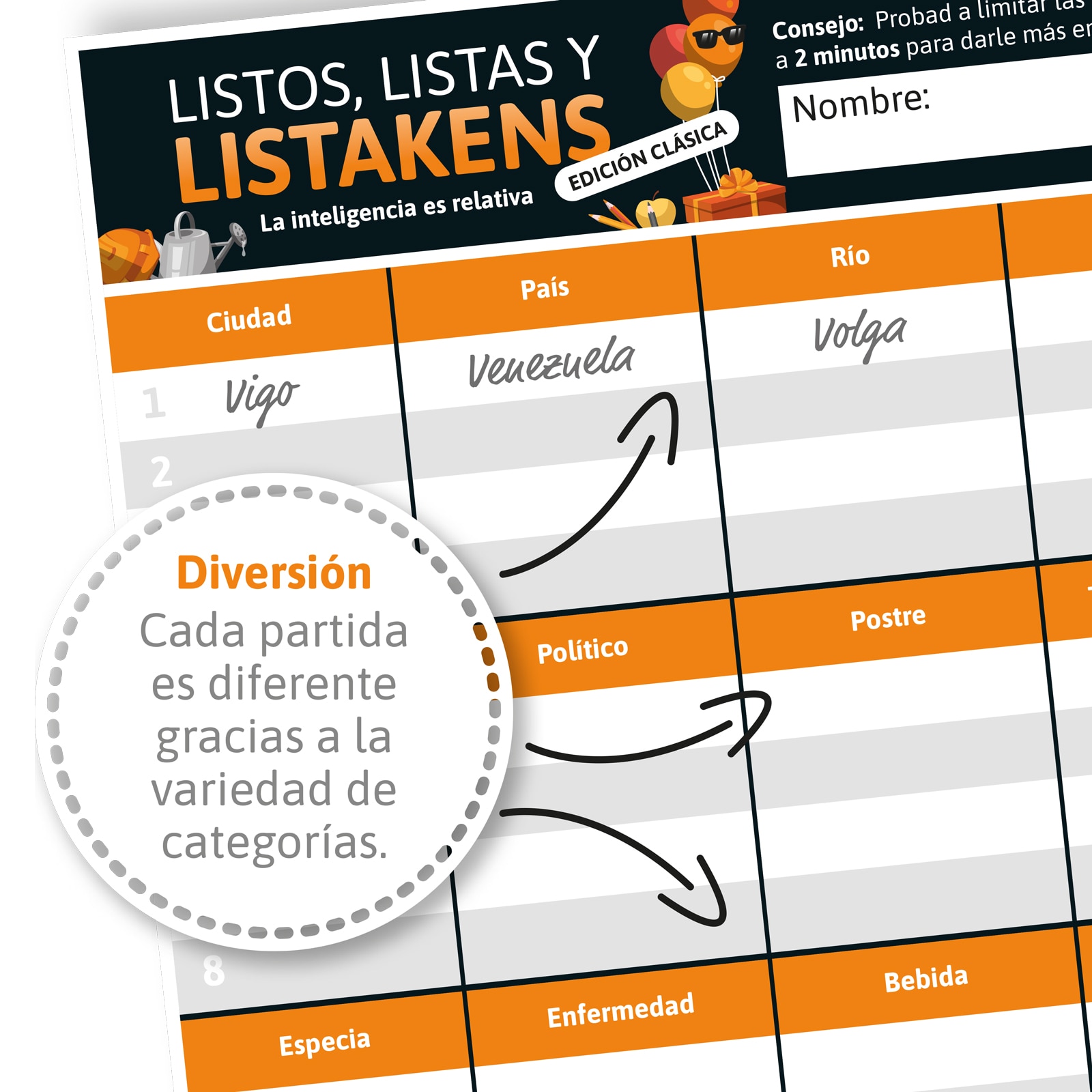 Juego de mesa Listos, Listas Y Listakens Ed. Clásica Sd Games 6