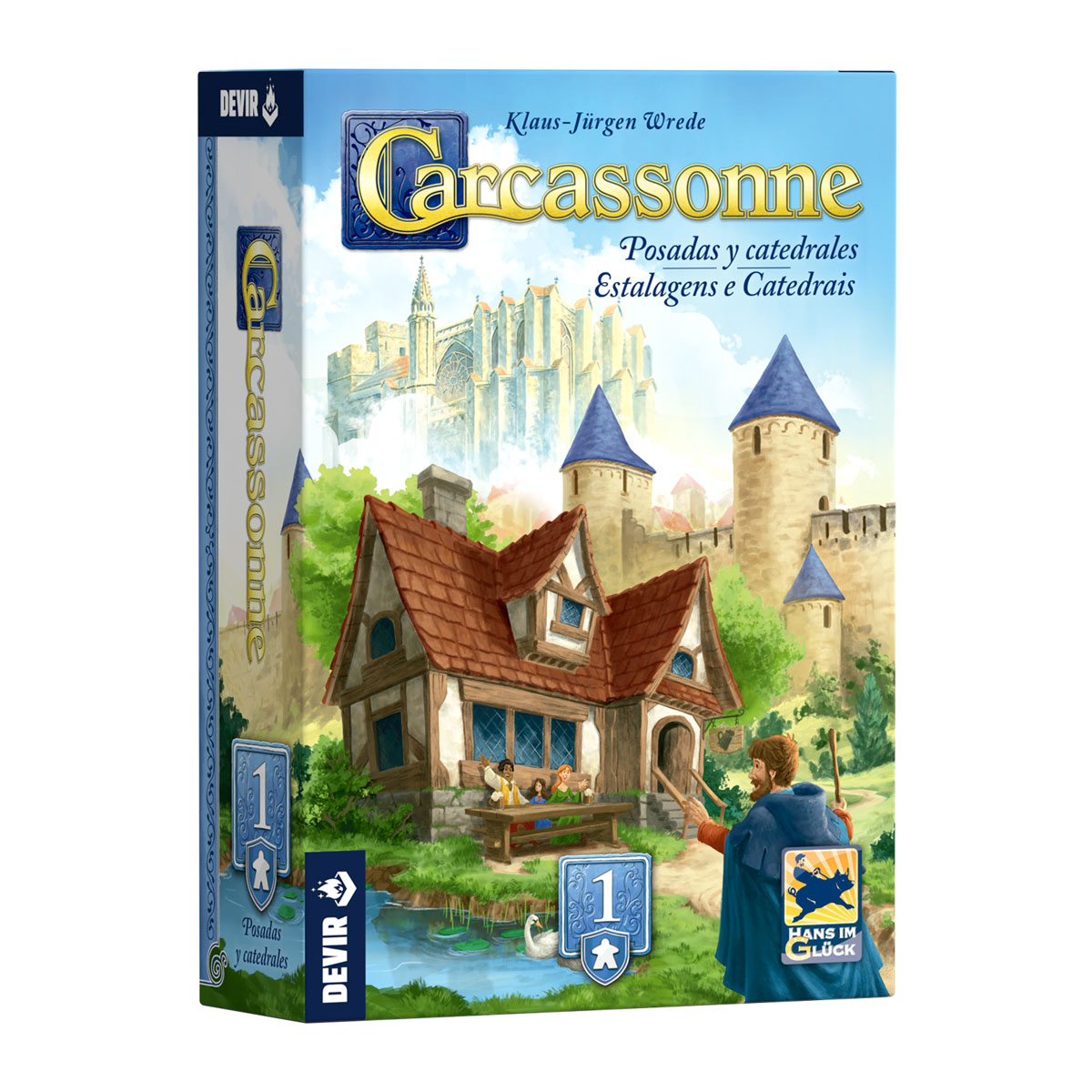 Juego de mesa Carcassonne Exp. 1 Posadas Devir 1