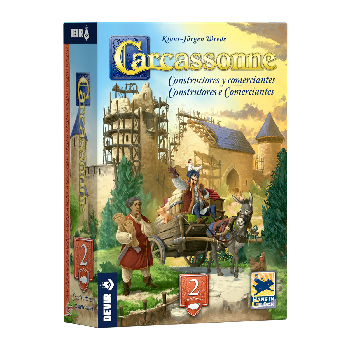 Juego de mesa Carcassonne Exp. 2 Constructores Devir 1