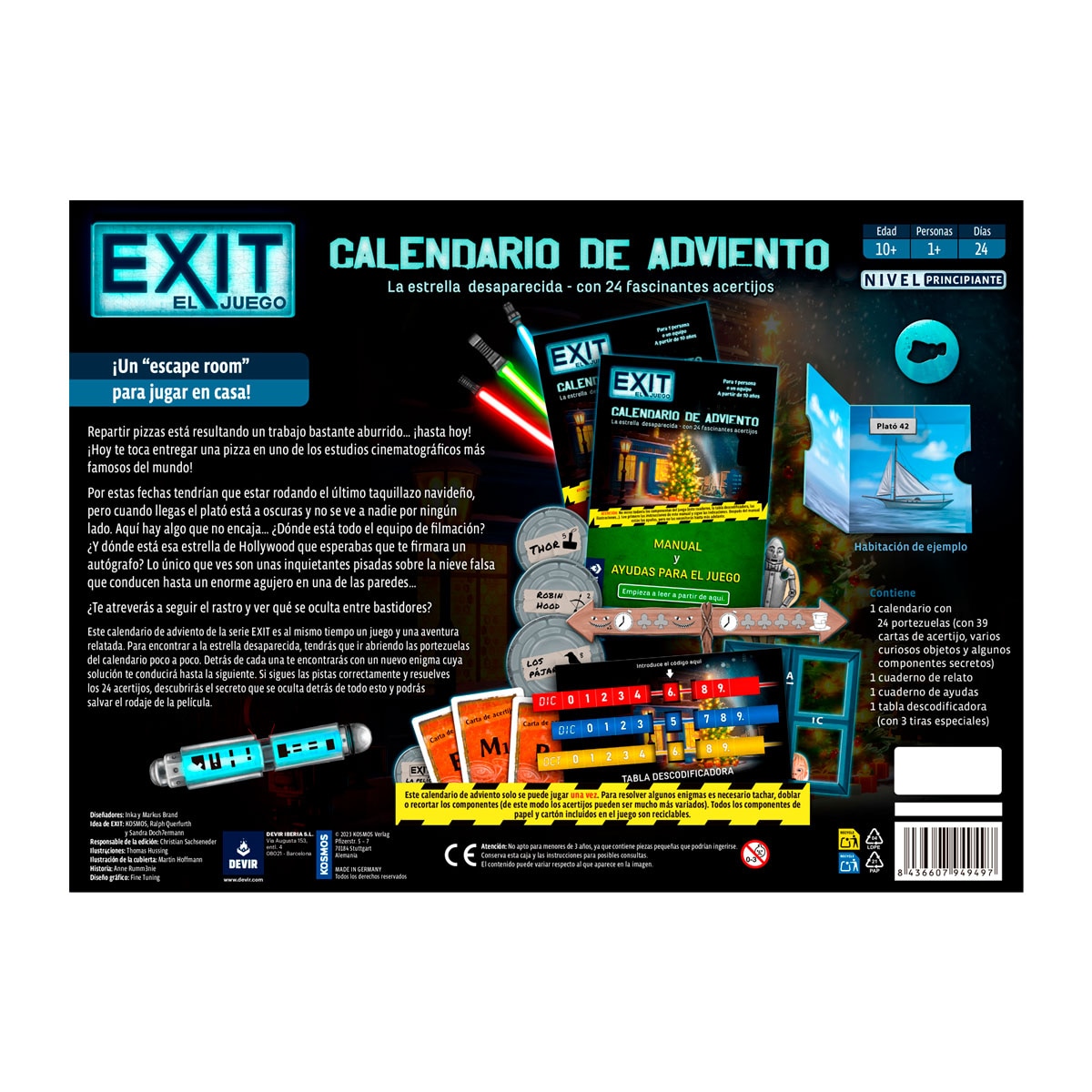 Juego de mesa EXIT Calendario de Adviento Devir 4