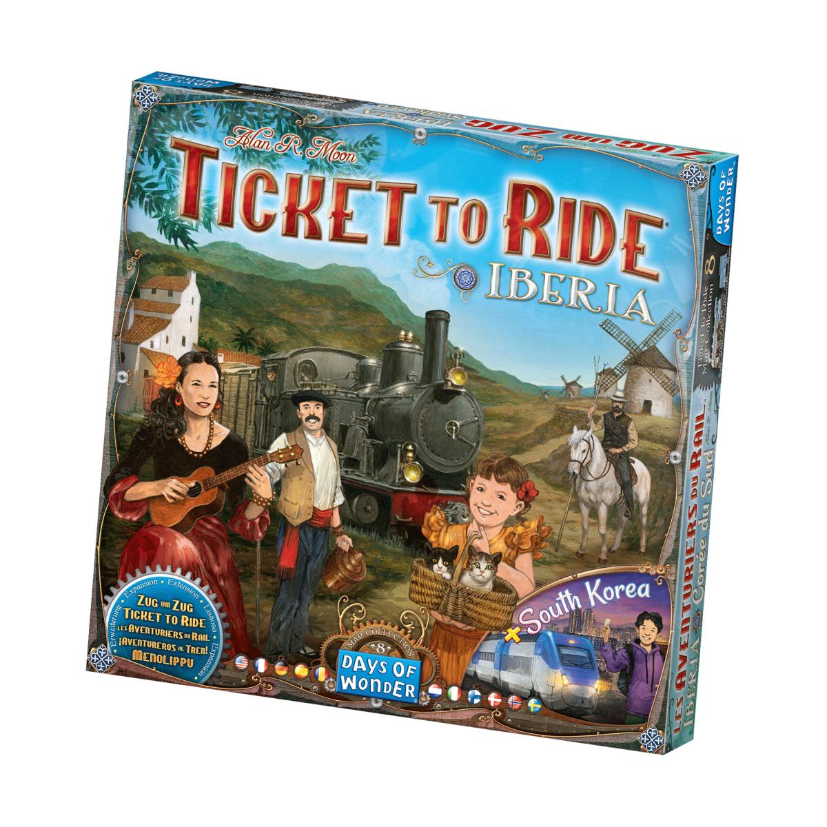 Asmodee - Juego de Mesa ¡Aventureros al Tren! Iberia y Corea del Sur Asmodee.